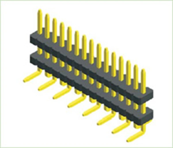 1.27mm(.050") Pitch Strip Pin Header Single Row Double Plastic SMT180°/ Vertical