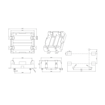 Dual Battery Holder For 18350 SMT (098)