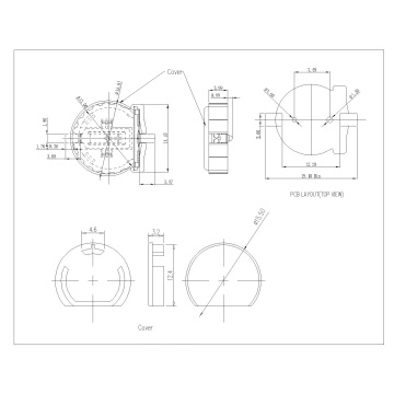Coin Cell Holders With Cover For CR1220E