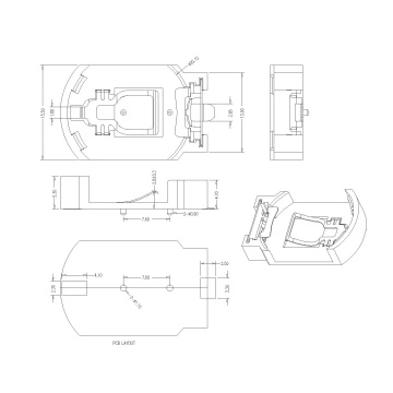 Coin Cell Holders FOR CR2032 SMT With Boss