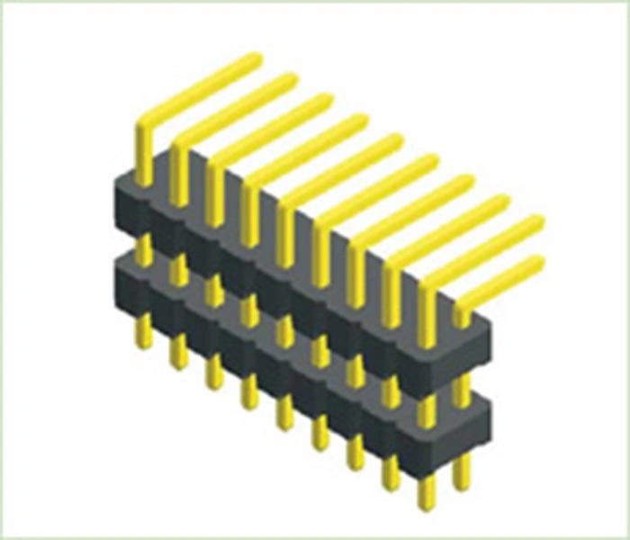 2.00mm Dual Row Right Angle THT Pin Header Connector