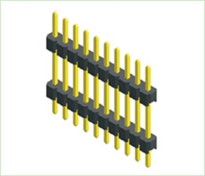 2.00mm (.0787") Pitch Single Row Double Insulator DIP Straight Pin Header Connector