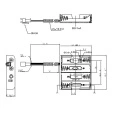 4 Pieces AA Battery Holders/Cases with Wire & Plug