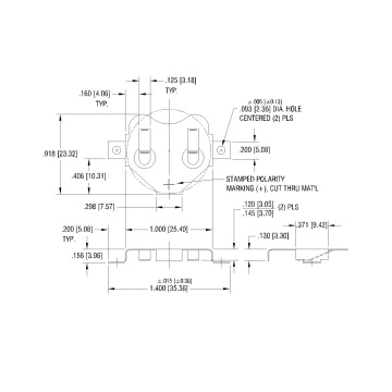 Battery Contacts 24mm SMT COIN CELL CLIP for CR2430 DL2430