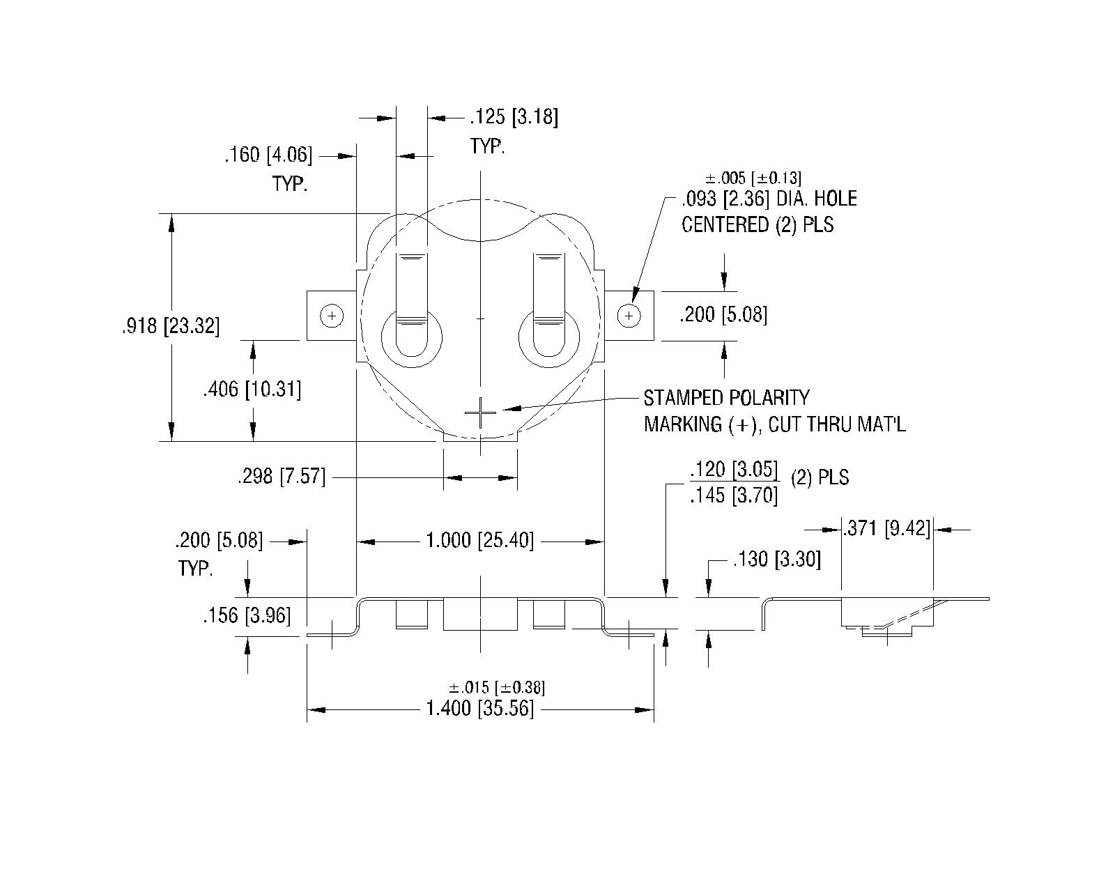 Battery Contacts 24mm SMT COIN CELL CLIP for CR2430 DL2430