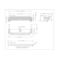 China 2.54mm 40P Ejector Header 90° with Plastic Latch Supplier