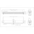 2.54mm(0.100") x2.54mm Pitch Ejector Header 180° metal latch