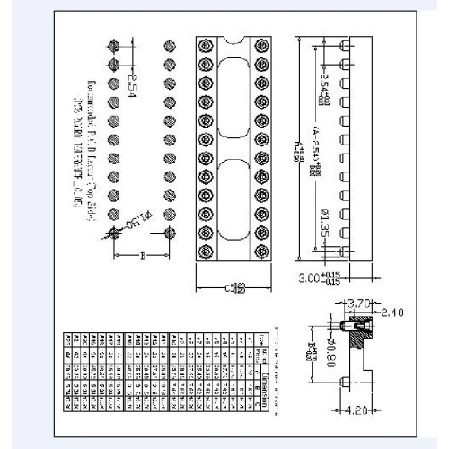 2.54mm Dual-in-line Socket SMT Type 2.54mm Dual-in-Line Socket SMT Factory