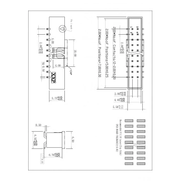 2.0x2.0mm Shrouded Boardmount Box Header SMT Vertical H=5.75