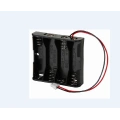 4 Pieces AA Battery Holders/Cases with Wire & Plug
