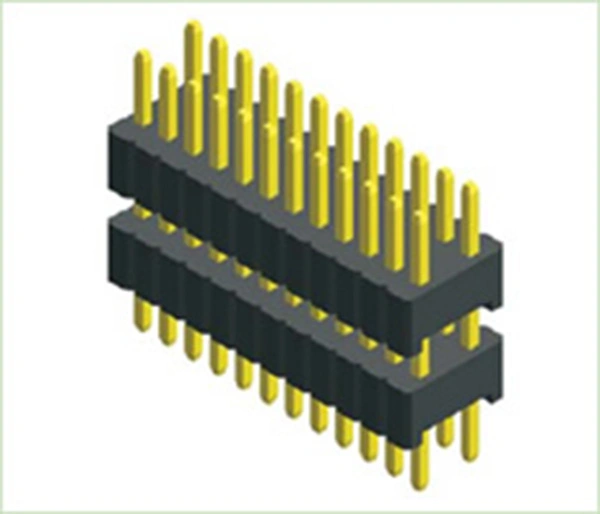 1.27 mm Pitch Pin Header DIP Straight Dual Row Double Plastic