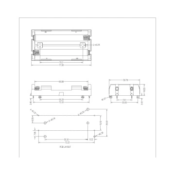 Dual Battery Holder For 18650 THM