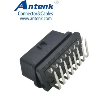 OBD Female 16P Receptacle 90° Solder Type
