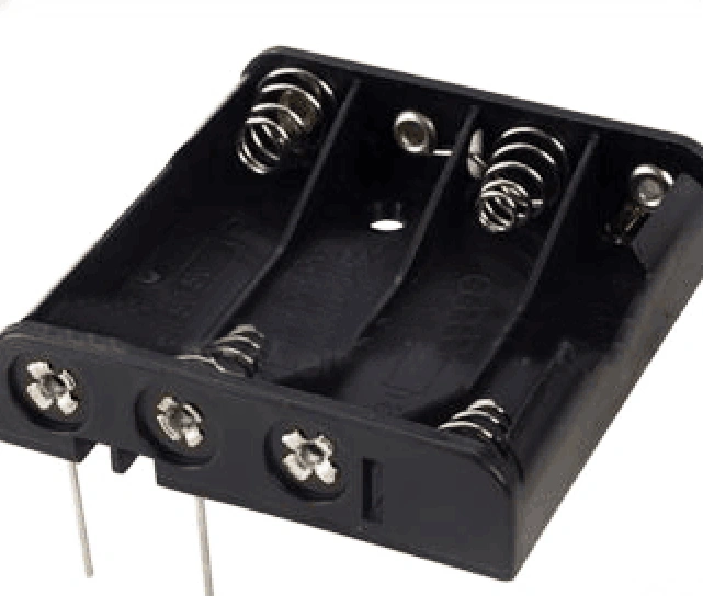 4 Pieces AA Cell Battery Holder/Box/Case with pins