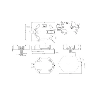 Coin Cell Holders FOR CR2032 Z