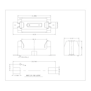 SINGLE AA BATTERY HOLDER SMT