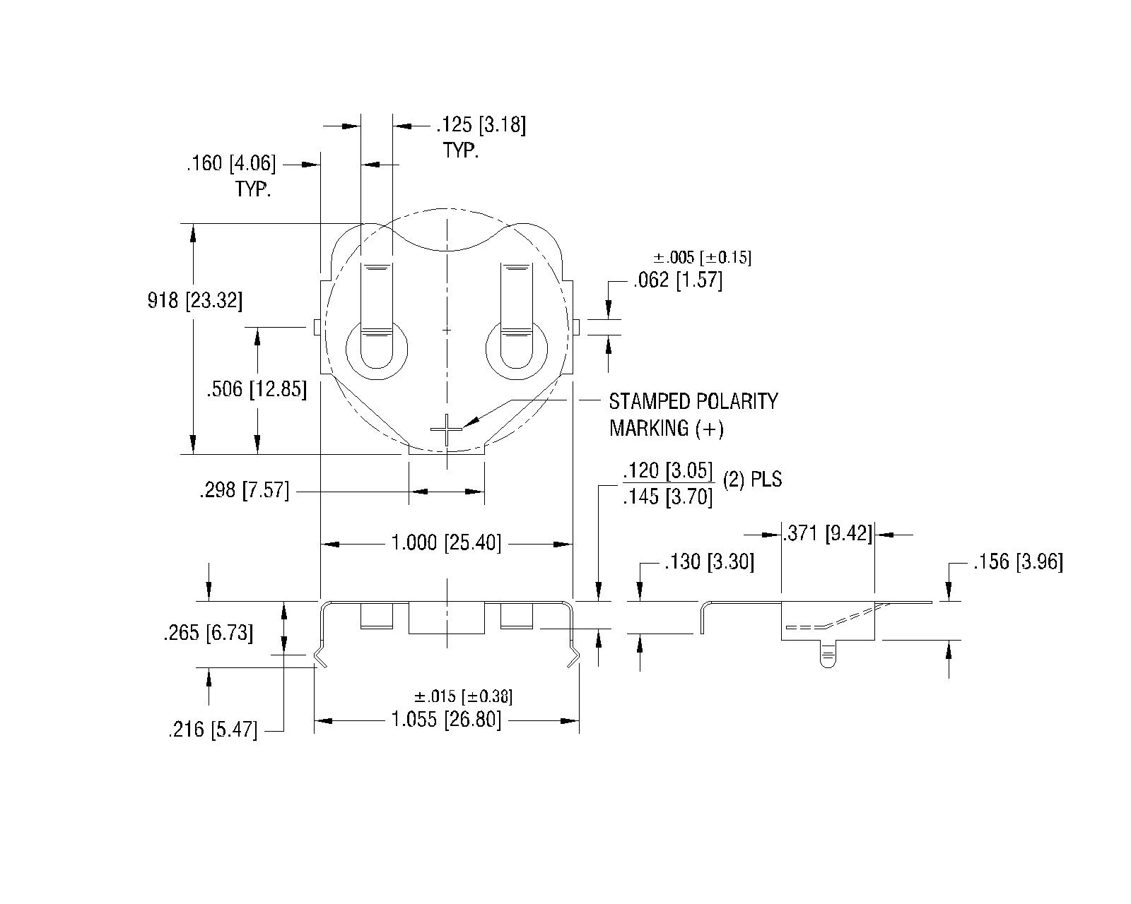 Battery Contacts 24mm for CR2430 DL2430