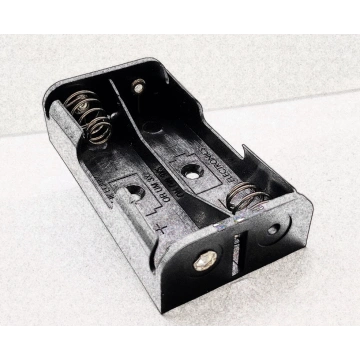Plastic 2 XAA battery holder with two PC pins