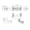 Battery holder for CR123A DIP