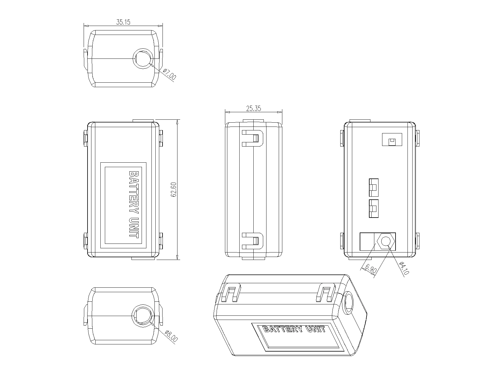 Battery Holder For ER14335 Lithium Battery