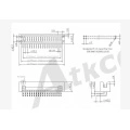 1.27mm(.050") Box Header Dual Row DIP 90°/Right Angle H=5.70