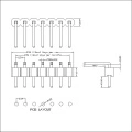 2.54mm Single Row Angle standard shape Pin Header Board to Board Connectors