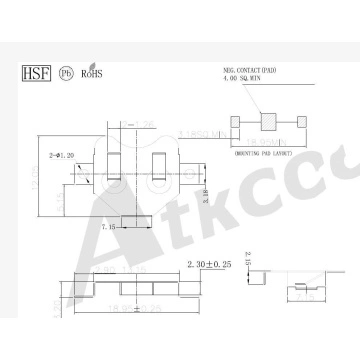 CR1225 CR1216 CR1220 Metal Battery Holder/Retainer Surface Mount (SMT/SMD)