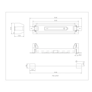 SINGLE AAA BATTERY HOLDER SMT