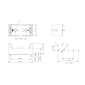 Battery Holder FOR 1-2AA