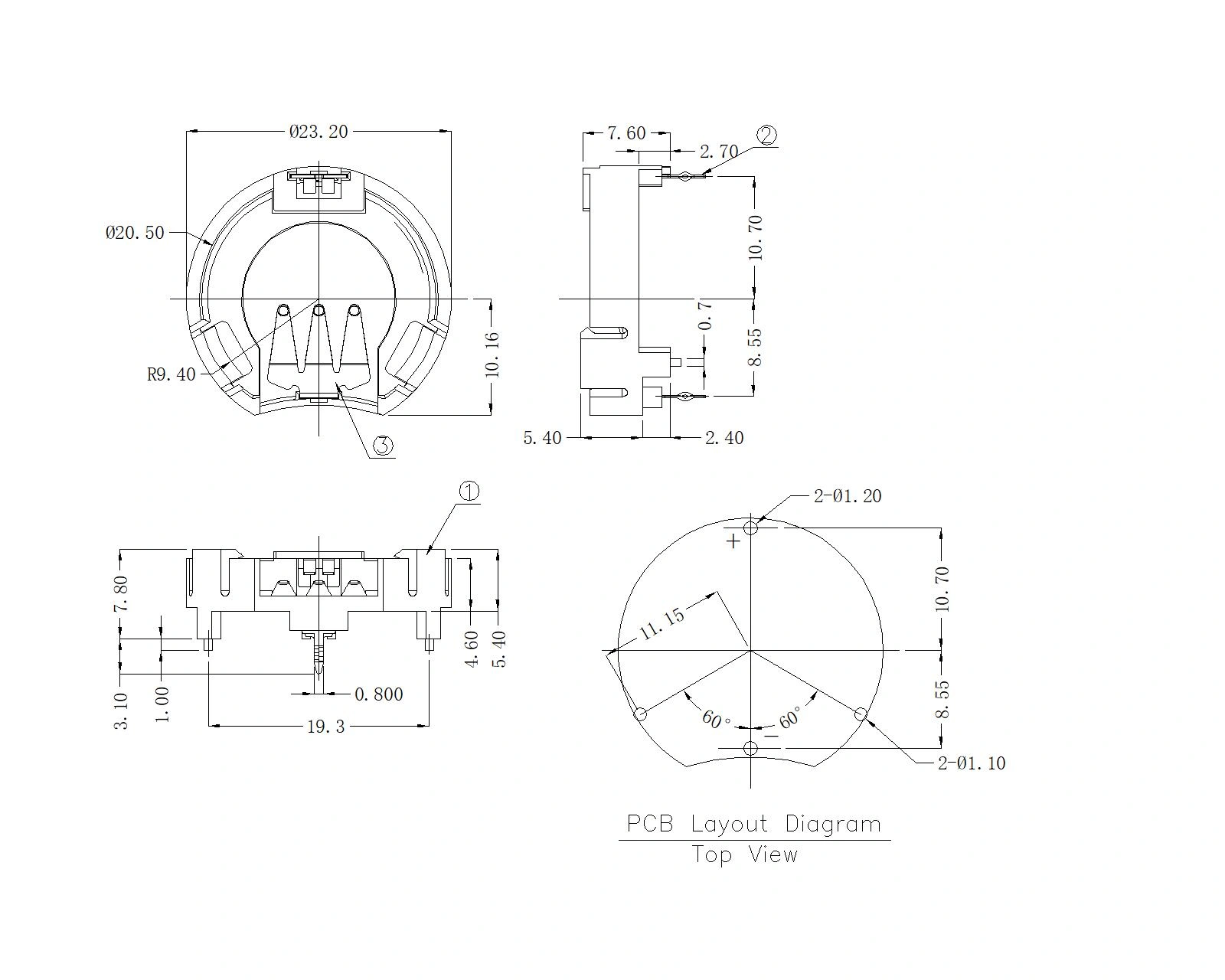 Coin Cell Holders For CR2032 01
