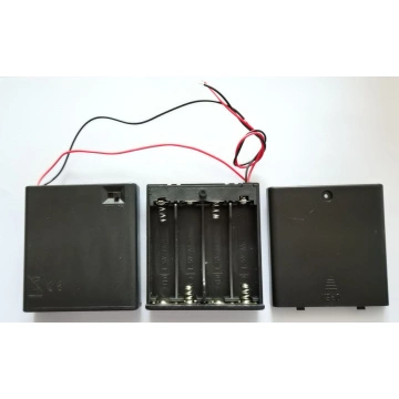 4 Pieces AA Battery Holder With Cover