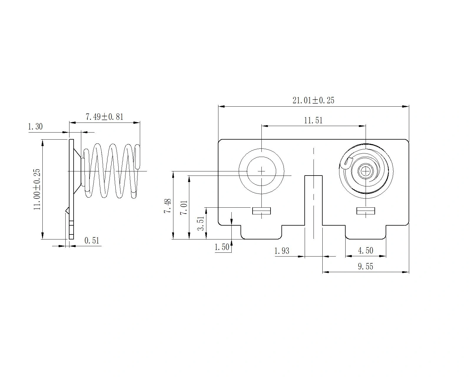 BATTERY Contacts FOR 'AAA' Dual MF Battery (5214)