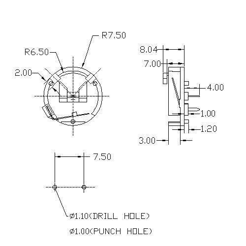 CR1220 Coin Cell Holder DIP/Button Cell Battery Case