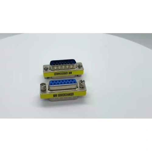 D-Sub DB15 MINI GENDER CHANGER CONNECTOR MALE TO FEMALE 15 Positions for signal transmission and interface adaptation