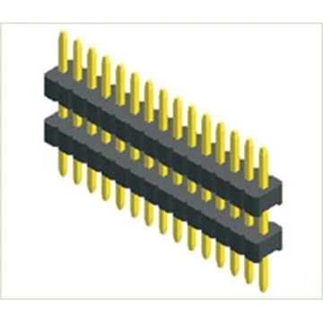 1.27mm Pitch Pin Header Double Plastic Straight Single Row