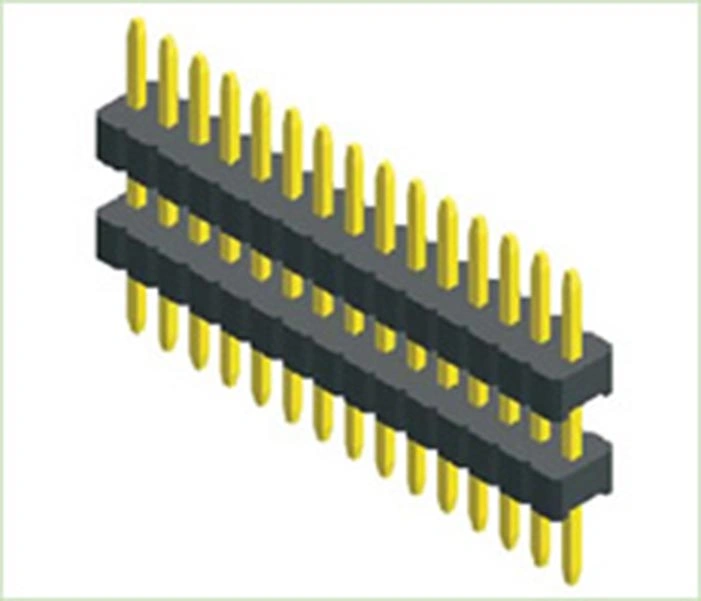 1.27mm Pitch Pin Header Double Plastic Straight Single Row