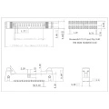 Dual Row 1.27mm(.050") Latch Ejector Header SMT 180°