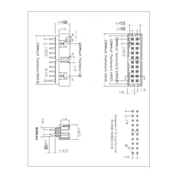 2.00mm Box Header 180° H=6.40mm Connector