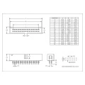 2.54 mm Dual Row Shrouded Box Header DIP 180° type H=9.40mm
