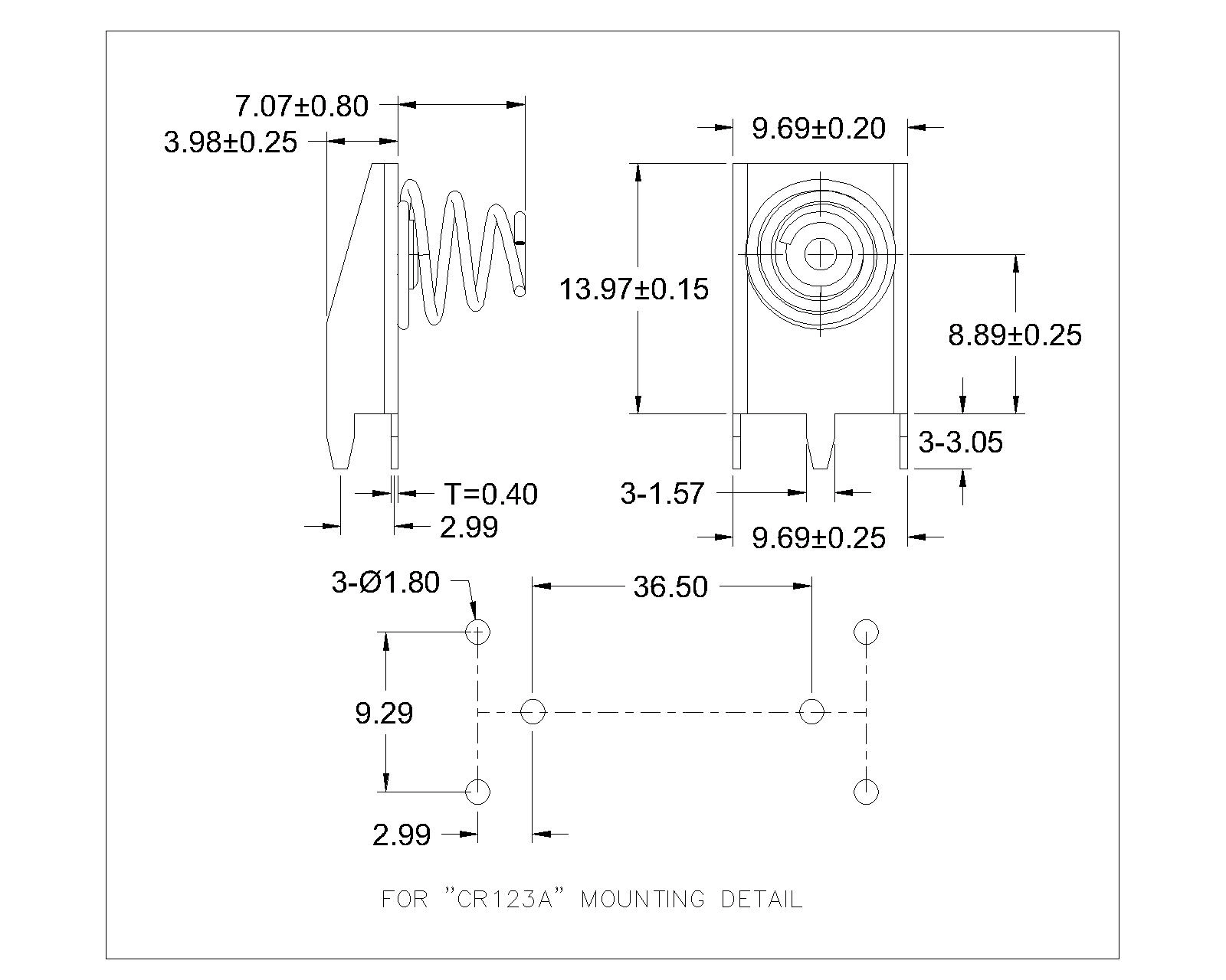 CR123A NEGATIVE BATTERY CONTACT