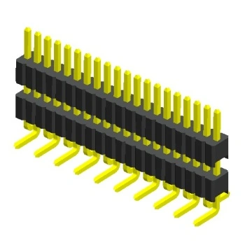 1.27mm Pin Header Vertical SMT Conn Single Row Double Plastic