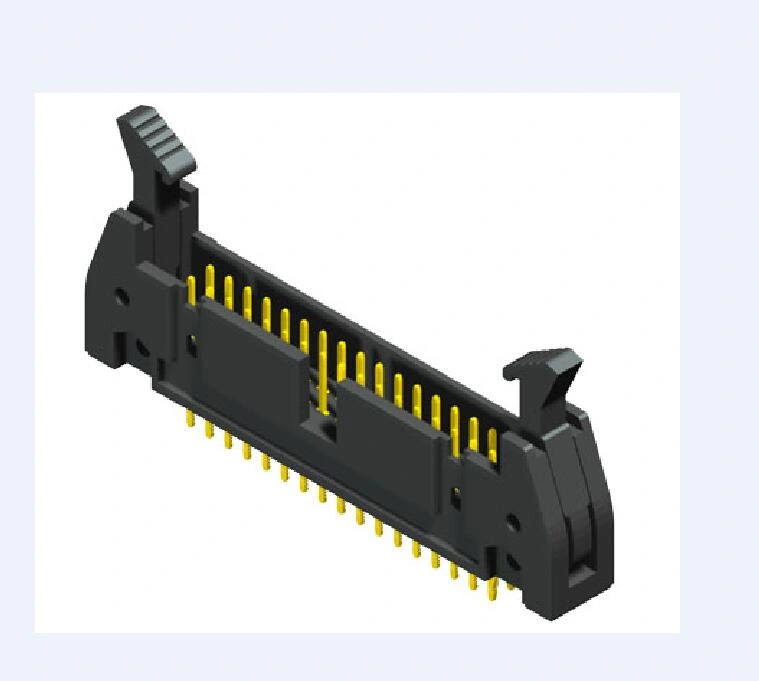 2.54mm (.100") Pitch Dual Row Ejector Header Throught Hole 180° w Plastic Latch