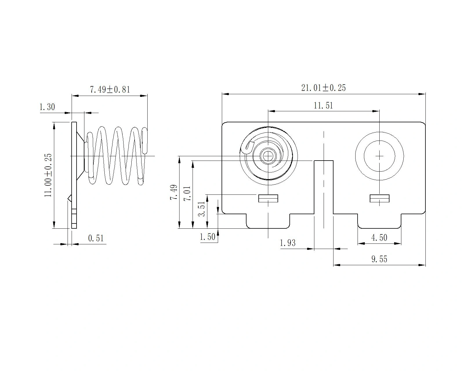 BATTERY Contacts FOR 'AAA' Dual MF Battery(5213)