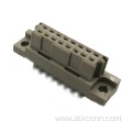 16 Positions Vertical Female Type B DIN 41612 PCB Connectors