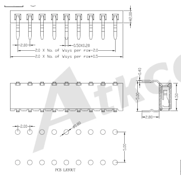 2.0 mm Female Header Single Row Angle Type