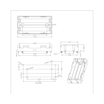 Dual Battery Holder For 18650 THM (049)