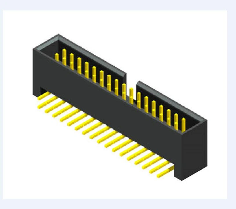 2.54mm dual row box header DIP Right Angel 90° type H=13.60mm