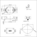 Coin Cell Holder Right Angle DIP For CR2450