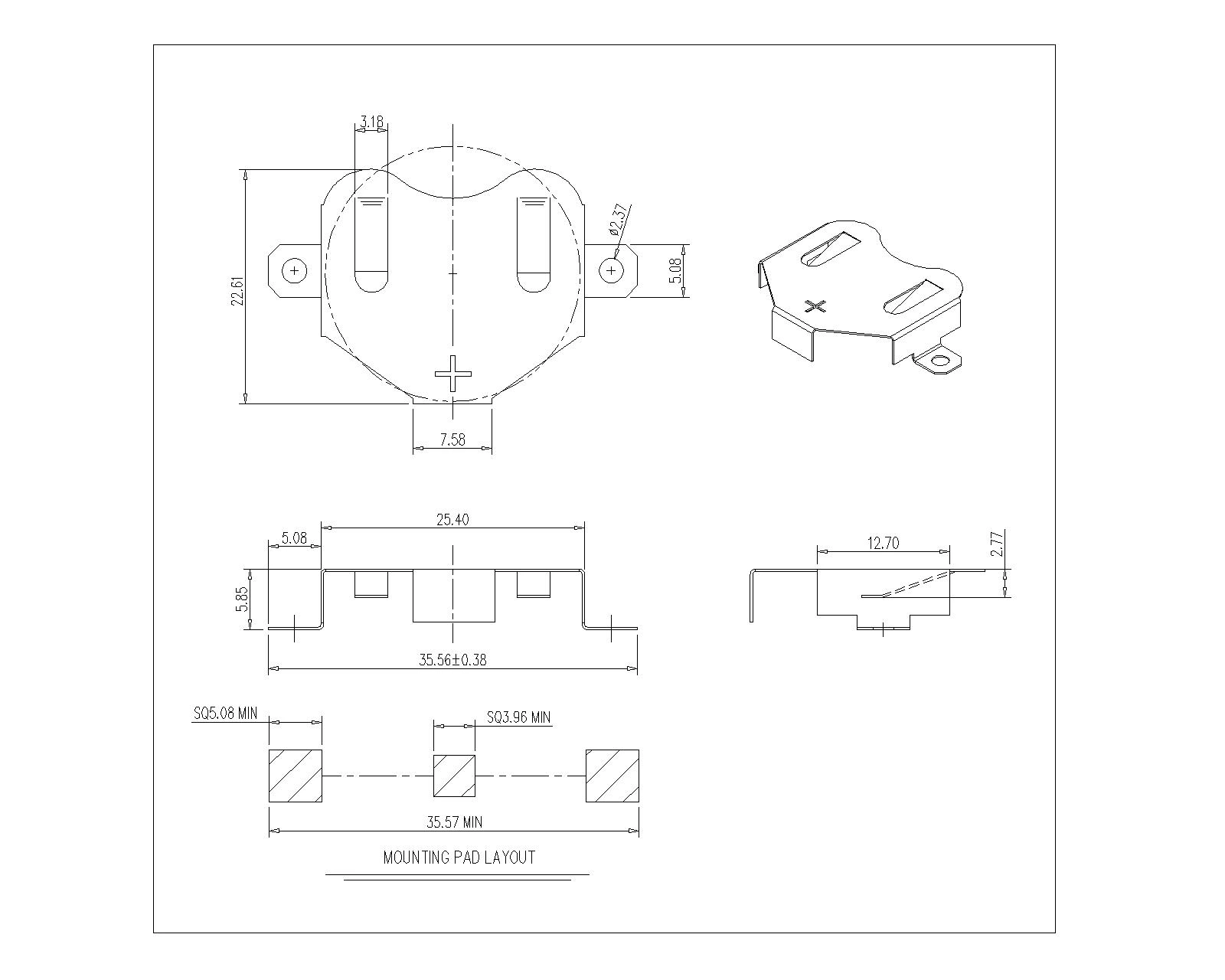 2450 SM COIN CELL CLIP