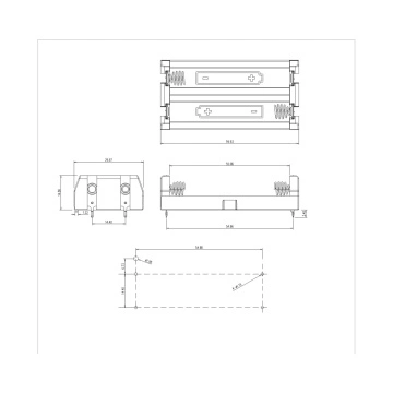 Double Battery Holder For AA THM